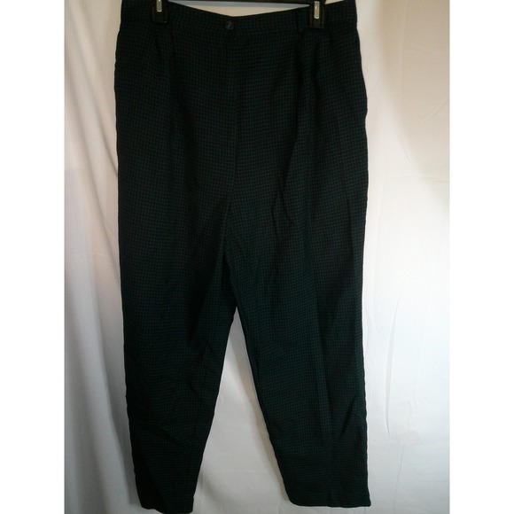 Sag Harbor Houndstooth Career‎ Dress Pants Pleated Front Size 16 - Picture 1 of 3